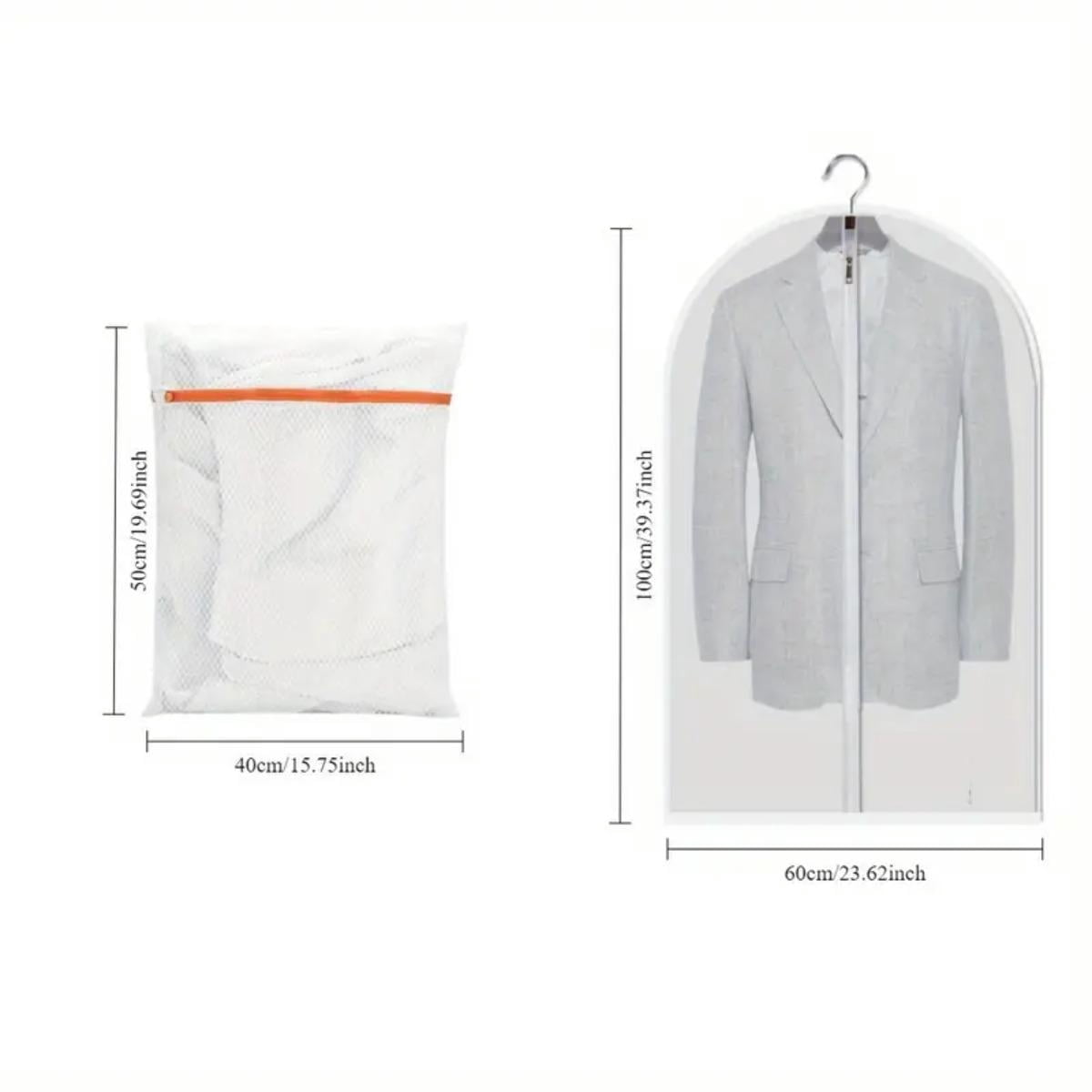 12 Pack Large Clear Garment Bags-Moth Proof Garment Bags,Garment Cover,Hanging, Dress Garment Bags Storage for Travel(39.4"X 23.6")