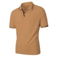 thumbnail image 4 of Luvrsol Men's T-Shirts Big & Tall Solid Basic Short Sleeve Turndown Collar Loose Cotton Casual Tops S-2XL, 4 of 8