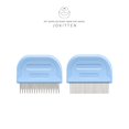 thumbnail image 3 of 2 peines para pulgas de dientes densos para perros y gatos con delicadas puntas redondeadas para mascotas de pelo corto y mediano, cepillo para herramientas de limpieza de mascotas (peine de aguja larga y corta + peine para pulgas con aguja al ras) JM, 3 of 5