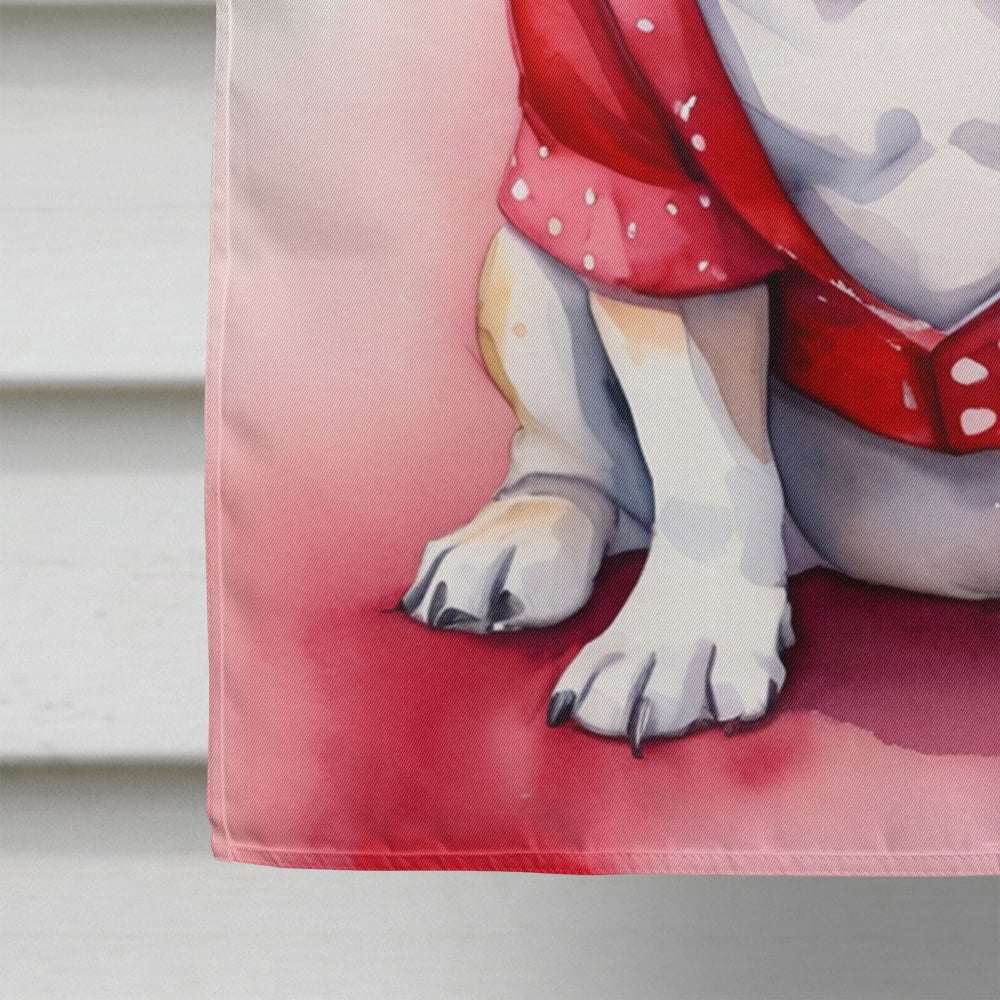 English Bulldog My Valentine House Flag 28 in x 40 in