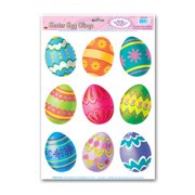 Easter Egg Clings 12" x 17" Sheet (9/Ct)- Pack of 12