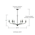 thumbnail image 3 of 6 Light Chandelier In Minimalist Style-24 Inches Tall And 39.75 Inches Wide-Matte Black Finish    -Traditional Installation Capital Lighting 449961Mb, 3 of 7