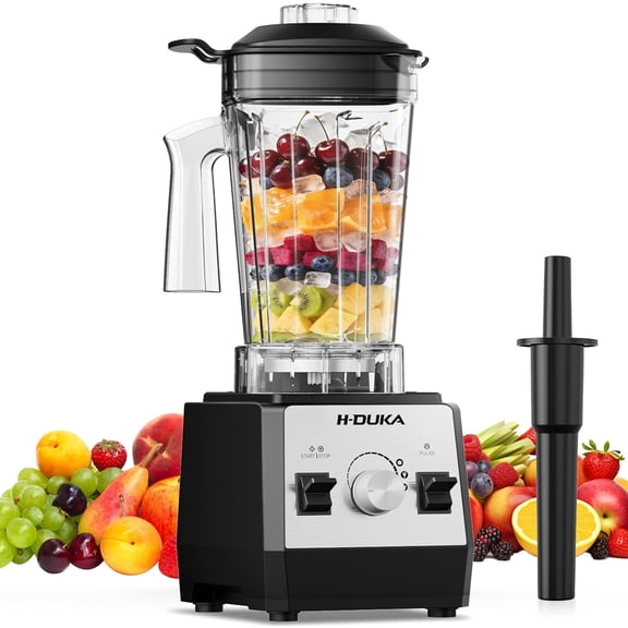 Blender, Countertop Blenders for Kitchen with 64oz Pitcher, Powerful 25000 PRM Blender for Smoothies, Ice Crushing, Frozen Fruits, Milkshakes, Pulse Function, Self-Cleaning (Silver Black)