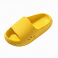 thumbnail image 3 of NIEWTR Kids Unisex Minimalist Solid Slides Sandals - Lightweight Summer Shower Shoes, Non-Slip Slip-On Slippers for Boys Girls Home Use(A-Yellow,1), 3 of 6