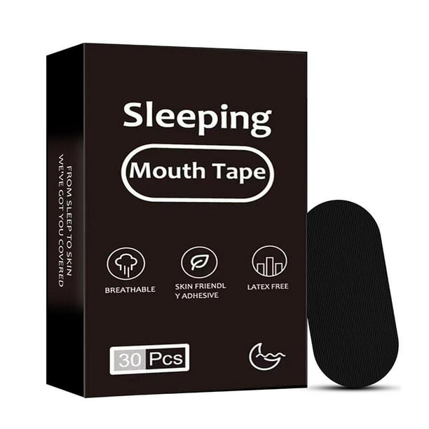 Cinta bucal antirronquidos para adultos, 30 unidades por bolsa, para dormir por la noche, mejora la respiración bucal y reduce la sequedad bucal, promueve la respiración nasal.