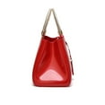 thumbnail image 3 of IELGY Fashion Patent Leather Ladies Handbag One Shoulder Wedding Bag Bridal Banquet Bag, 3 of 11