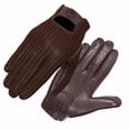 thumbnail image 2 of Guantes de cuero con pantalla táctil para hombre, tejido en la parte posterior, otoño e invierno, antideslizantes, de piel de cabra para motocicleta, finos, 2 of 5