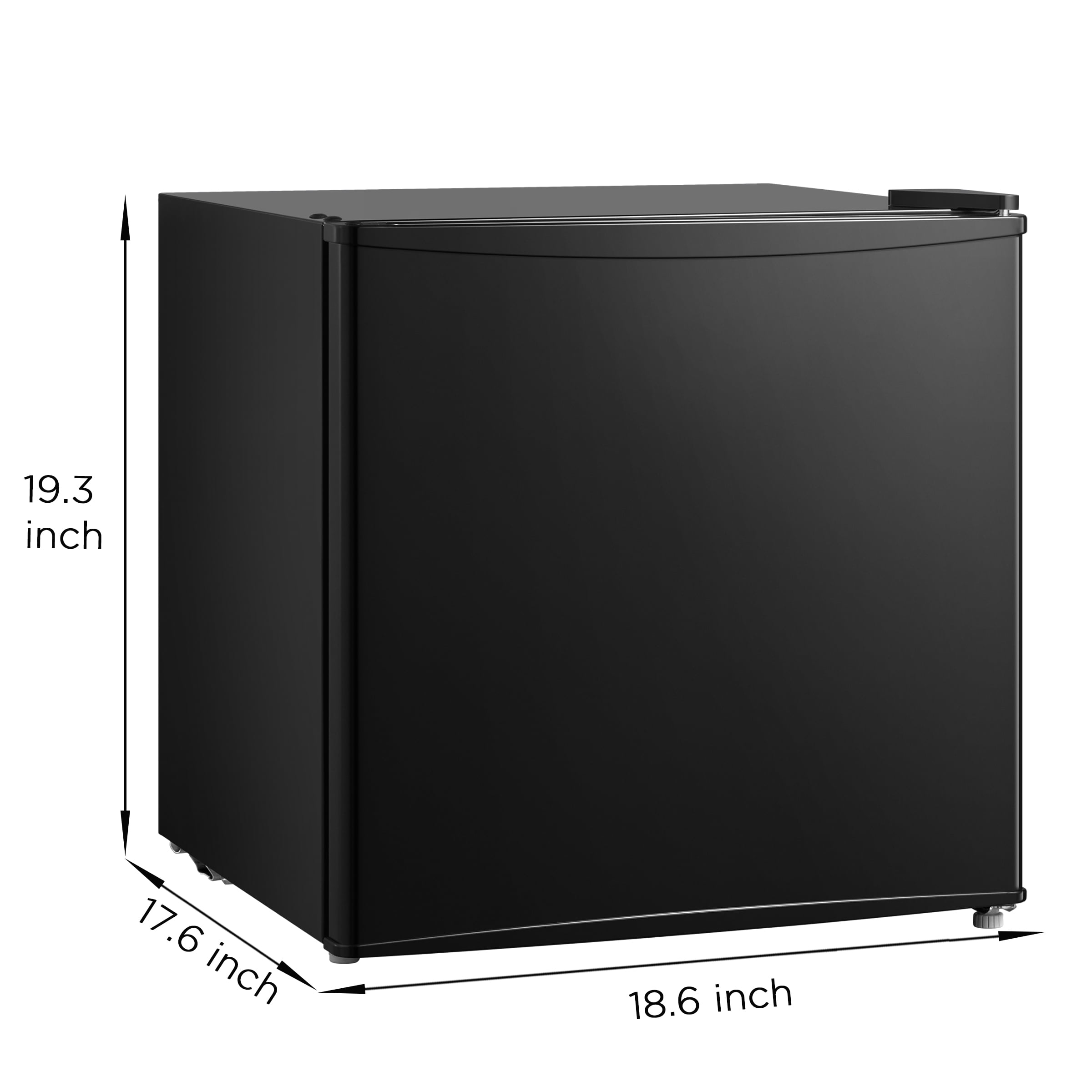 Mainstays 1.7 Cu Ft Compact Mini Refrigerator, Black, Single Door Small Fridge for Dorm Room, Bedroom & Office