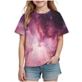 thumbnail image 5 of Gytharion Kids Boys Girls Tee Tops Fashion Casual Starry Sky Print Crew Neck Pullover T-Shirts Summer Soft Comfy Short Sleeve Blouses for Boys Girls, 3-14 Years, 5 of 6