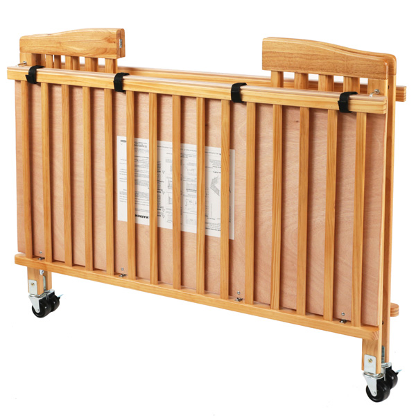 L A Baby Full Size Wood Folding Crib Natural Walmart Com