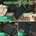 thumbnail image 3 of Solar Charger Power Bank 26800mAh, Portable Fast Charging Power Bank with Type-C & USB Ports, Compatible with iPhone, Samsung & More, Waterproof Solar Panel for Camping and Outdoor Use(Green), 3 of 10