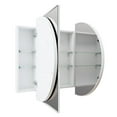 thumbnail image 3 of Glass Warehouse SC3-PL-48X30-W Nia 48" X 30" Framed Triple Door Medicine Cabinet - White, 3 of 7
