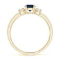 thumbnail image 2 of ANGARA Natural Blue Sapphire and Diamond Three Stone Engagement Ring in 14K Yellow Gold for Women (Size-5mm) | September Birthstone, Anniversary, Jewelry Gift for Women | Natural Blue Sapphire Ring, 2 of 12