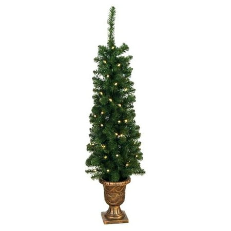 - Jolly Workshop Entryway 4' Green Artificial Christmas Tree with 60 Clear Lights (Set of 2)