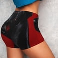 thumbnail image 4 of Salouo Black Dog Red Background Print Women's Athletic Shorts,Booty Shorts Biker Shorts High Waisted Elastic Workout Shorts for Yoga Gym Running Sports-Medium, 4 of 8