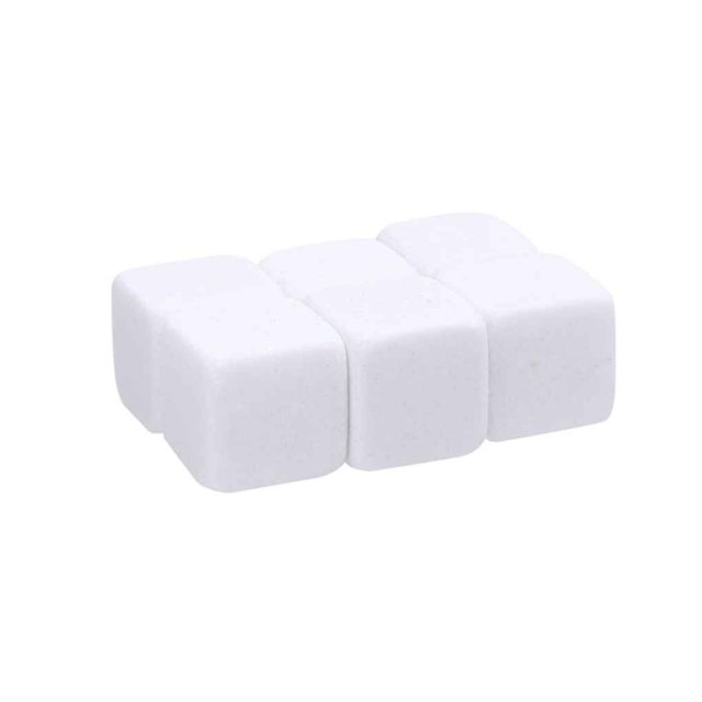Bewildely Piedras de hielo para whisky, cubos enfriadores para bebidas, rocas de vino, granito, 6 unidades/juego Barra de herramientas