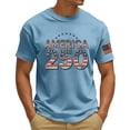 thumbnail image 3 of Youpwaven Men's Waffle Knit USA 250th Anniversary Tee, America 250 Years of Freedom Patriotic T-Shirt, Independence Day Celebration Top, Short Sleeve Crew Neck Casual Apparel, 3 of 5