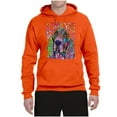 thumbnail image 3 of Colorful Beagle | Dogs Love You | Dean Russo Art Animal Lover Unisex Hoodie Sweatshirt, Orange, XX-Large, 3 of 6
