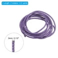 thumbnail image 2 of Uxcell Round Braided Leather Cord, 3mm Genuine Braided Leather Cords, Light Purple(2.2 Yards), 2 of 6