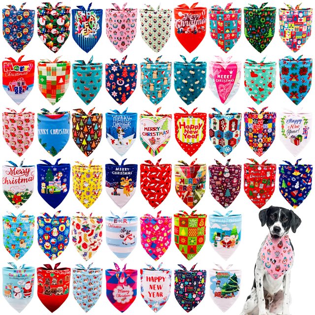 Pañuelos para perros JPGdn Christmas Bulk, 100 unidades, para tamaño pequeño y mediano