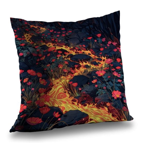MWW C1PO18180ZRK9L 18 x 18 in. Dodging Nature Yellow Outdoor Throw Pillow - Home Decor Accent