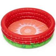 Bestway: H2OGO!Sweet Strawberry Pool - 66" x H15" - Inflatable 3-Ring Play Pool, Kids,103 Gallon, Ages 2+