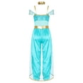 thumbnail image 4 of iiniim Kids Girls Shiny Sequins Princess Carnival Jumpsuit with Choker for Theme Party A Light Blue 10, 4 of 7