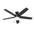 thumbnail image 2 of Hunter - Anisten Indoor Ceiling Fan With Light, 52-inch, Matte Black, Modern-style, 3-speed WhisperWind Motor, 52485, for Living Rooms, Bedrooms, 2 of 15