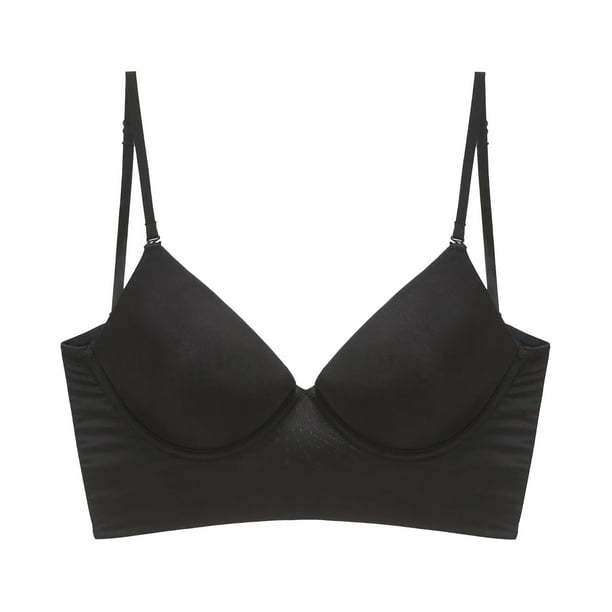 Brasier Tela de Mantequilla Sujetador de Mujer con Aros Suaves, sin Espalda, Grandes y Reveladores, con Aros Pequeños y Caídos Extra Grande