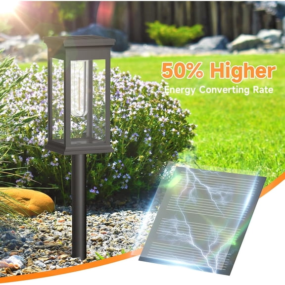 Solar Pathway Lights Outdoor Waterproof – 12 Pack Bright Solar Powered Garden Lights with Auto On/Off, IP65 LED Landscape Lighting for Walkway  Lawn Yard Decor