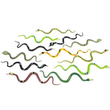 Original Snake Eyes Action Figure Realistic Rubber Rainforest Snakes Action Figure, 14-Inch (12-Piece), Made of rubber Assorted style snakes By happy deals ()