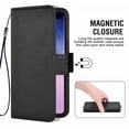 thumbnail image 4 of Samsung Galaxy S10 + Case, Mobile Phone Leather Case PU Leather Case Wallet Cell Phone Case Cover Compatible for Samsung Galaxy S10 + Leather Case, Black, 4 of 7