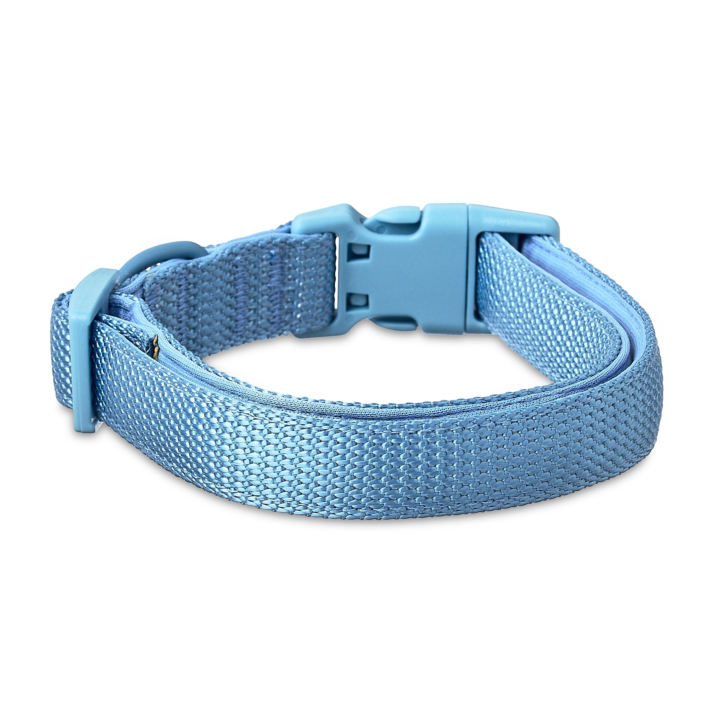 Vibrant Life Adjustable Neoprene Cushioned Dog Collar, Blue, M