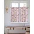 thumbnail image 2 of Pink Spring Floral Living Room Curtains 2 Panel, Elegant Farmhouse Flowers Birds Watercolor Cafe Window Treatment, Farmhouse Bedroom Bathroom Kitchen Curtains Drapes 104"x45", 2 of 6