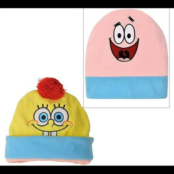 SpongeBob SquarePants Adult Reversable Fleece Hat (1)