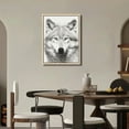 thumbnail image 4 of Nawypu  Sylvie Wolf Black and White Portrait Framed Canvas Wall Art by Simon Te Tai, 4 of 4