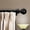 Black, variant on Central Design 150-04-28-2 1.5 in. Serena Curtain Rod with 28 to 48 in. Extension, Black