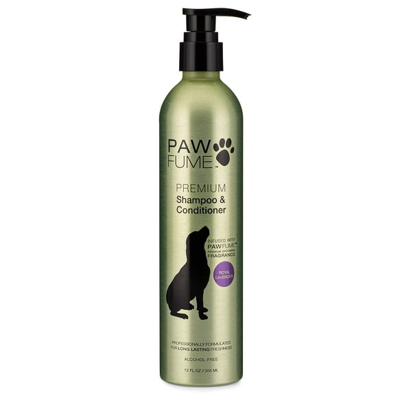 Pawfume Dog Shampoo and Conditioner - Hypoallergenic Dog Shampoo for Smelly Dogs - Best Dog Shampoos & Conditioners - Probiotic Pet Shampoo for Dogs - Best Dog Shampoo for Puppies (Royal Lavender)