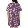 thumbnail image 6 of Rateoe Butterflies And Floral Pattern Women's Short-Sleeved Pajama Set - 2 Piece Soft and Lightweight Sleepwear Set-4X-Large, 6 of 7