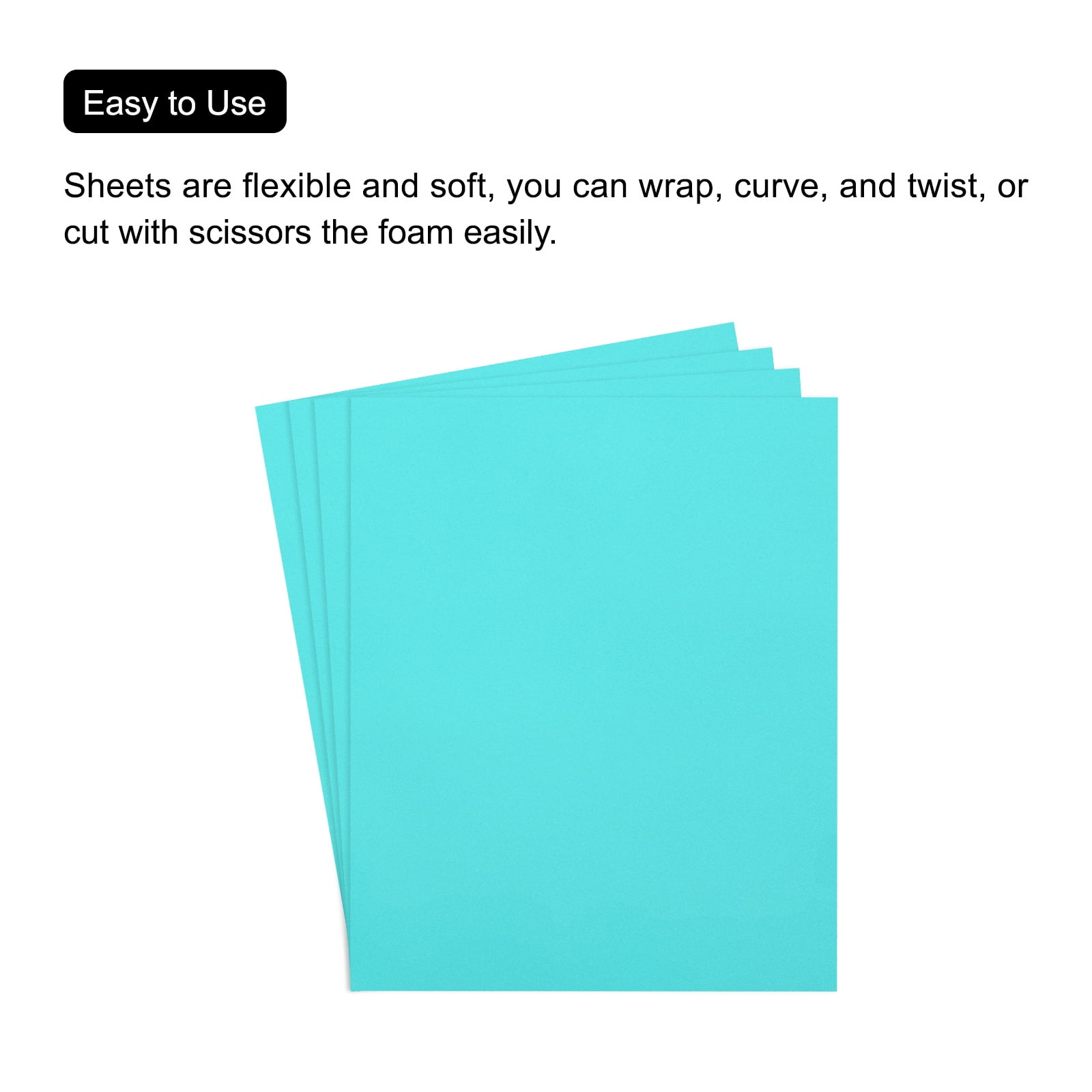 Uxcell EVA Foam Sheets Blue Green 35.4 Inch x 19.7 Inch 2mm Thick Crafts Foam Sheets for Costumes, Arts and Crafts Projects Pack of 5
