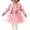 Pink, variant on Toddler Girl 2 Piece Princess Outfit Long Sleeve Knit Cardigan Floral Waist Sleeveless Tulle Dress Fall Clothes Set for 3 Months To 3 Years Yellow