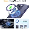 thumbnail image 2 of Magnetic for iPhone 16 Pro Case,[with 360°Rotatable Invisible Magnetic O-Ring Stand][Compatible with MagSafe][Military Grade Shockproof] Slim Translucent Matte Phone Case for iPhone 16 Pro 6.3", 2 of 15