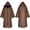 Coffee, variant on Medieval Hooded Cloak for Women, Zip-Up Halloween Costume with Cape Sleeves & Adjustable Neck Tie (1 PC) White XXL