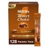 Nescafe Taster's Choice, Hazelnut Flavored Instant Coffee, Medium Dark Roast, 8 Boxes (128 Packets)
