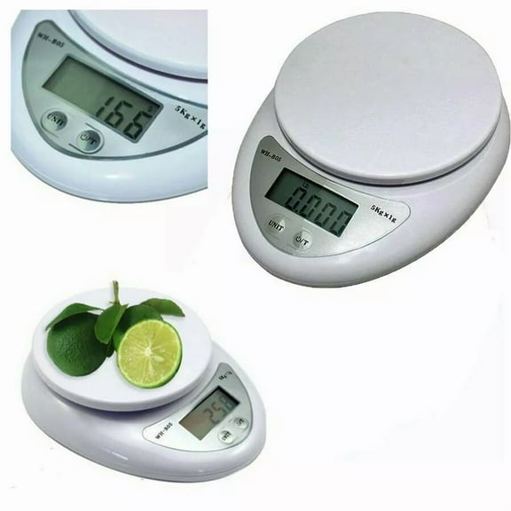 Usa 5Kg X 1G Digital Kitchen Scale Diet Food Compact Kitchen Scale 10Lb X 0.04Oz