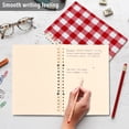 thumbnail image 5 of Haosy Red and White Checkered Notebooks 1-subject Journal 60 Sheets A5 College Ruled Paper Detachable Ring 8.3"x5.7", 5 of 8
