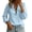 Light Blue, variant on cocolona Ruffle V Neck Blouses for Women Long Sleeve Solid Color Shirts Fall Trendy Casual Vacation Outfits Tops