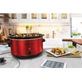thumbnail image 4 of Olla de cocción lenta Elite Gourmet MST-900RXT# eléctrica de 8.5 cuartos de galón, color rojo metálico, 4 of 7