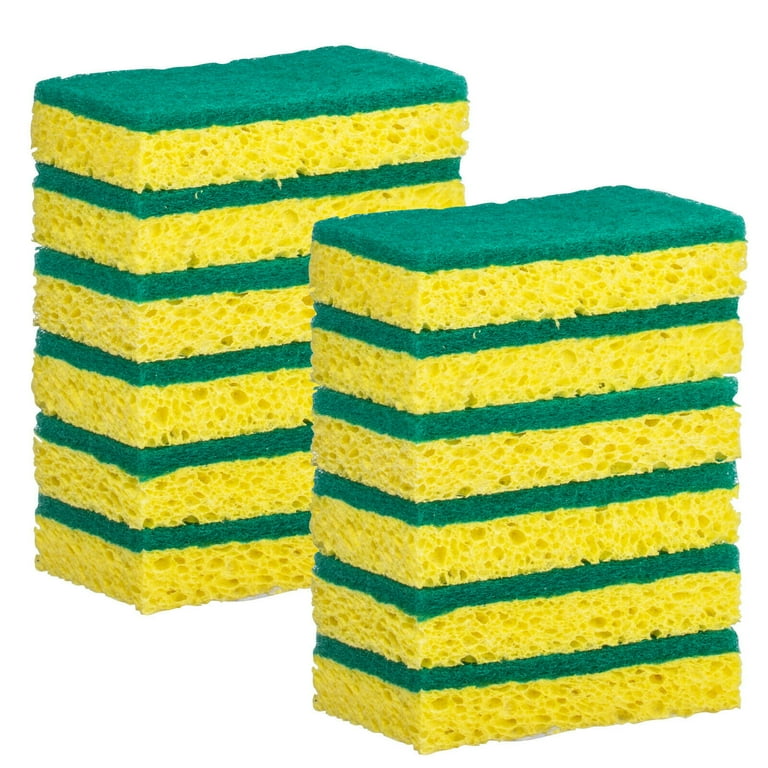 Scrub Sponges – Non-Scratch Kitchen Cleaning Sponges – Dish Washing Heavy  Duty Cellulose Scrubbing Sponges for Kitchens, Bathrooms, - Elite Selection