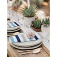 thumbnail image 5 of Blue Grey Striped Cloth Napkins Set of 6 Reusable Dinner Napkins, Farmhouse Stripes Simple Art Cocktail Napkin Washable Table Napkins for Wedding/Holiday Party/Baby Shower 20"x20", 5 of 7